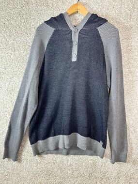 Armani Exchange vintage henley hoodie sweater Men’s Size XL